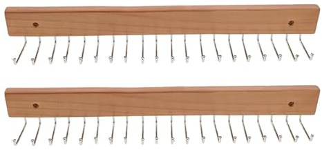OUNONA Organizador De Pared para Corbatas Y Cinturones 2 Unidades Soporte Multifuncional De Hierro Fácil Instalación para Dormitorio Entrada Y Armario 14.37X1.97X1.89 Pulgadas