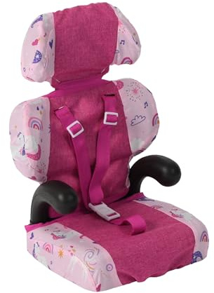 Bayer Chic 2000 - Asiento de Coche para muñecas, Accesorios para muñecas, Asiento de Coche para muñecas, Unicornio, Rosa