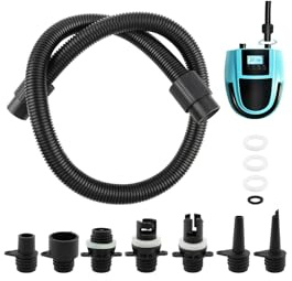Set di adattatori per pompa a pagaia, tubo universale per pompa ad aria Sup con 7 ugelli per paddle board gonfiabile, barca, tenda, piscina, accessori di ricambio per supporto elettrico, zattere