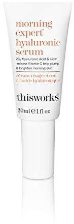 This Works Morning Expert Hyaluronic Serum, 30 ml - Youth-Boosting Hyaluronic Acid Serum with Vitamin C and Persian Silk Tree Extract - Hydrating Serum with 2 Percent Hyaluronic Acid to Brighten Skin