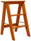 Falten 3 Stufen Leiterstuhl Tritthocker Trittleiter Haushaltsleiter Hockerleiter Aus Massivholz (Color : Light Walnut)