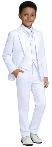 Boys White Suit for Kids Graduation Outfit Suits Communion Tuxedo Size 8