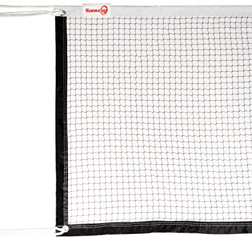 Sanung Badminton Net, Standard Size All-Weather Portable Badminton Net Replacement for Indoor Outdoor Use with Storage Bag