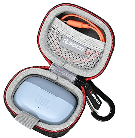 RLSOCO Hard Case for JBL Wave Beam 2/Tune Beam 2 Wireless Earbuds(Bag Only) | Protective Travel Case Cover for Wave Beam 2/Tune Beam 2/Vibe Beam 2/Wave 200 TWS True Wireless Earbuds with Metal Carabiner