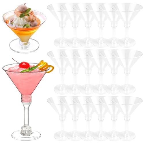 DOERDO DD Lot de 20 verres à cocktail transparents