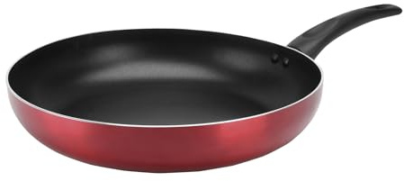 Sitram 711902 CHERRY - Sartén de aluminio prensado (32 cm de diámetro, revestimiento antiadherente, color rojo metalizado, todo tipo de fuegos, incluida inducción