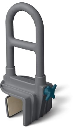 Medline Barra de agarre para bañera con Microban, mango de soporte de pared de baño, barra de ducha antideslizante, para ancianos, personas mayores y discapacitados, capacidad de 250 libras