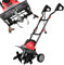 COSTWAY Motobineuse Électrique 1200W Profondeur de Travail 22CM Largeur de 35CM avec Poignée Pliable et Roues Réglables 4 Lames pour Jardinage et Désherbage