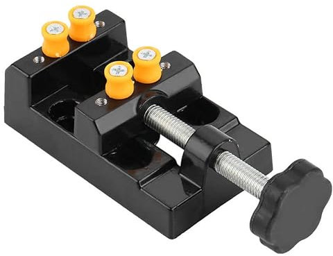 Treki Mini Tornillo de Banco de Mesa Prensa de Taladro Universal Abrazadera de Tabla Mordaza de Banco para Joyería Nogal Reloj Nuclear Reparación de DIY Escultura Artesanía Tuerca