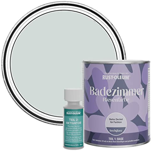 Rust-Oleum Grey Water-Resistant Bathroom Tile Paint in Gloss Finish - Dove 750ml