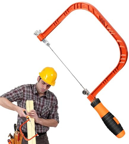 Scie de bijoutier, scie à chantourner pour la coupe du bois,Scie à chantourner manuelle - Scie à cadre pour menuisier, scie à bois, out à main pour la coupe du bois, du caoutchouc et du métal mou