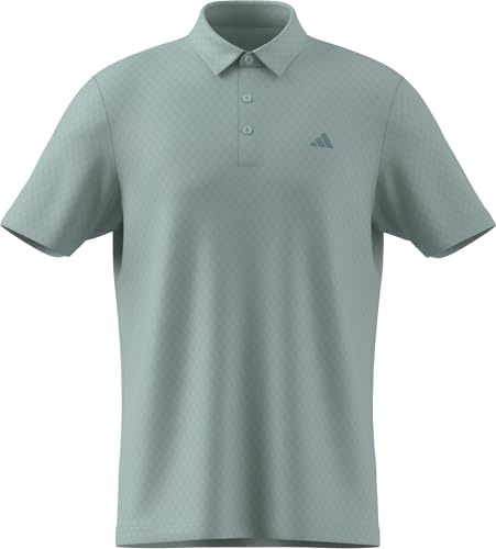 adidas Men's Mens CORE Allover Print Polo Shirt, semi Flash Aqua/Mint ton, XL