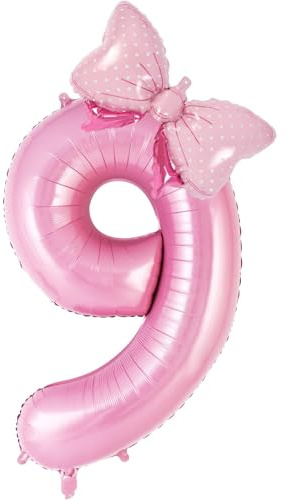 Palloncino Numero 9, 40 Pollici Gonfiabili Pallone per Anniversario, Numeri Gonfiabili Compleanno Grandi, Anniversario Baby Shower Festa Decorazioni