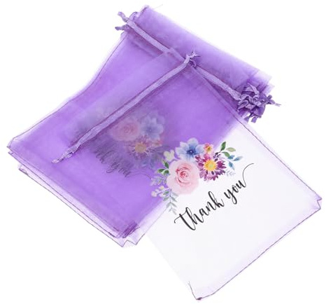 Zerodeko 10 Pièces Sachets en Organza à Cordon 10x15cm pour Présents
