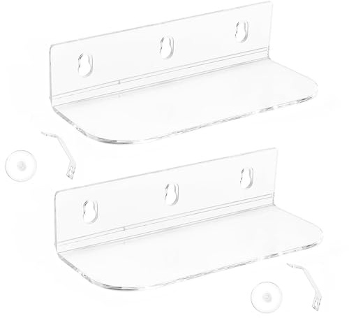 2 soportes de acrílico transparente para alféizar de ventana con ventosas, para jardines de hierbas y suculentas interiores, ahorro de espacio