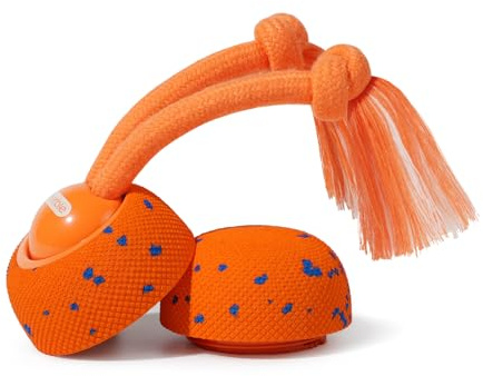 Cheerble Coques de Rechange pour Jouet pour Chien, Wicked Ball Rolly - Set de Coque et Cordon Remplaçables, Orange