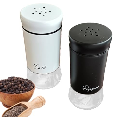 Saliera e pepiera, contenitore per condimenti – Shaker per condimenti domestici, per cucina, cucina, bancone, patio, picnic, camper, ufficio, sala pranzo, buffet, ristorante
