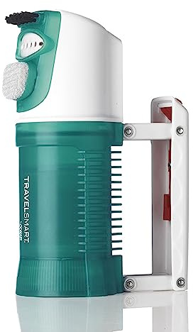 Conair Travel Steamer for Clothes - Mini Garment Steamer, Fabric Steamer in Green by Travel Smart - Packable in Carry On Luggage - Dual Voltage