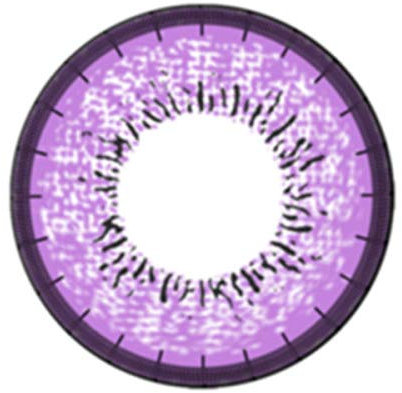 Matlens – EOS Farbige Kontaktlinsen mit Stärke circle lenses lila violet J-203 2 Linsen 1 Kontaktlinsenbehälter 1 Pflegemittel 50ml