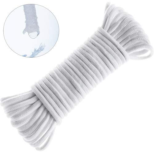ORIMERC 50 Feet 6mm Selbstbewässerung Docht Kapillardochtschnur DIY Urlaub Pflanzensitter hydroponische Dochtwirkung selbstbewässernder Pflanztopf automatisches Wassersystem Gerät Bewässerungsseil