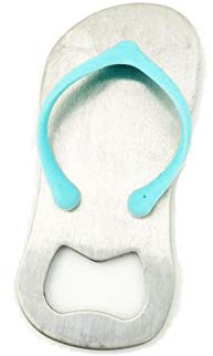 Ttiy Décapsuleur créatif en acier inoxydable en forme de tongs - Décapsuleur durable - Cadeau fantaisie - 1 pièce - Bleu