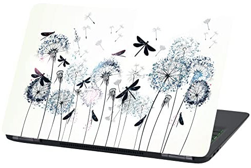 Laptop Folie Cover: Strange Klebefolie Notebook Aufkleber Schutzhülle selbstklebend Vinyl Skin Sticker (13-14 Zoll, LP71 Dandalion and Dragonflies)