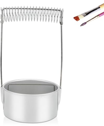 Pulitore del pennello dell'acciaio inossidabile, secchio di lavaggio del pennello della pittura con la molla del supporto lavare del pennello con supporto della pittura del carro armato con il filtro