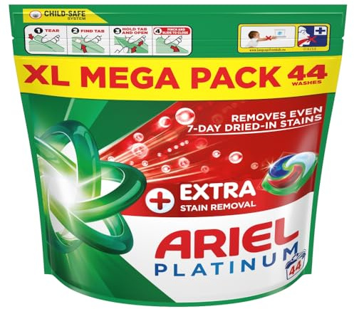 Ariel Pods Platinum + Stain Remover 44 Washes