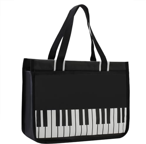 HilerPunk Bolsa de hombro de música, bolso de mano de música,tela de nailon de,bolsa de compras impermeable para mujer,bolsa de viaje con cremallera de alta nota,bolsa de mano para programa de