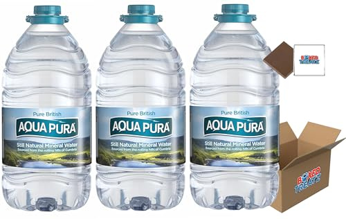 Aqua Pura Still Natural Mineral Water 5L (Pack of 3) Home, Office, Party - Boxed Treatz