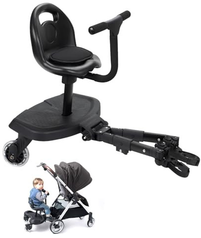 Tabla universal 2 en 1 para cochecito, tabla para cochecito con asiento desmontable, soporta niños de hasta 55 libras, para niños de 2 a 6 años. Accesorio para asiento de cochecito 2-1
