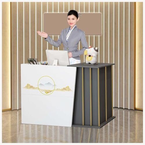Empfangstheke Rezeption Friseur, Empfangstheke Einfach moderner Supermarkt Convenience Store Hotel Small Bar Beauty Salon Bekleidungsgeschäft Kassierer Rezepti(Size:120x40x90cm,Color:Warmweiß)