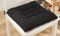 bechoanigel Lot de 4 Coussins de Chaise, Coussins D'assise 40 x 40 cm pour L'intérieur et L'extérieur, Ensemble de Chaise avec Attaches, Chaise de Bureau Balcon pour Salle à Manger Salon (Noir)