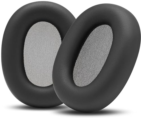 WC PadZ XM6 - Premium Ersättnings-öronkuddar för Sony WH-1000XM6 | Av Wicked Cushions | Förbättrad komfort, hållbart PU-läder och ljudisolering | Black