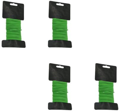 Genérico Bridas para Plantas Jardín 4 Paquetes Verdes de Alambre Trenzado TPR Flexible Resistente UV para Atar Tomates, Rosas y Enredaderas, Accesorios de Jardinería Multifuncionales