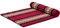 livasia Rollmatte Rollmatratze L breit bequem - 200x110x4,5cm - Gästebett Gästematratze 1 Person, Reisebett Kofferraum outdoor, Thaimatte Kapok Garten Balkon handgefertigt (Rot/Schwarz)