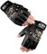 Fahrradhandschuhe Halbfinger Motorradhandschuhe PU Leder Atmungsaktiv Radhandschuhe Outdoor Sport Herren Halb Finger Fahrrad Handschuhe Arbeitshandschuhe