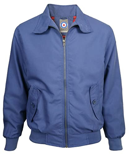 Location Tartan Lining Harrington Jacket (Air Force Blue, 2XL 50-52)