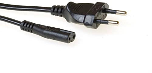 ACT C7 Kabel 2m, Euro Netzkabel C7 Stromkabel Type C Eurostecker auf C7 Buchse, Kleingerätekabel PS4/PS5, TV, Drucker– AK5418