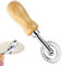 Prasacco Pasta Cutter Wheel, Pastry Cutter Wheel Ravioli Crimper Cutter Rad Nudelschneider Rad aus Edelstahl mit Holzgriff Geeignet für Privat- und Restaurantküchen (Durchmesser 3,7 cm)