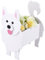 CREATCABIN Macetas para Perros Samoyedo,Macetas con Forma de Animal para cotas,Contenedores de Almacenamiento de Plantas de PVC para Plantas de Interior Y Exterior,Regalos de 22x17.4x33cm