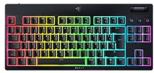 Razer BlackWidow V4 Tenkeyless HyperSpeed Low Profile - Clavier gaming sans fil remplaçable à chaud (BT, Molette multifonction et 3 boutons) Interrupteur Orange | AZERTY Clavier FR
