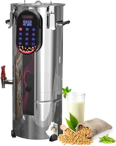 HYQNG Commercial Soy Milk Maker Machine, Electric Nut Milk Maker Machine, Dry/Wet Beans Automatically Grinding, Auto Clean & 24H Keep Warm, for Kitchen Restaurant Almond/Oat/Coconut/Soy Milk 40L