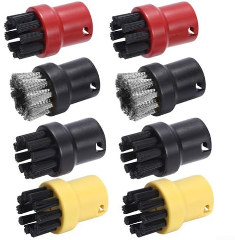 Comprehensive Set of 8 Brush Nozzles for Karcher Steam Cleaners SC1 SC2 SC3 SC4 SC5 SC7, Designed for Efficient Cleaning of Joints and Corners