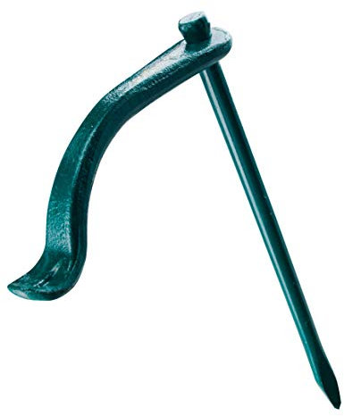 Leborgne, Chevillette ronde, Valet et clou en acier forgé et trempé, Renflement anti-échappement à la base du clou et tête arrondie de gros diamètre, 250mmx10mm