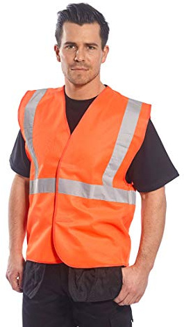 Portwest Chaleco Con Tirantes Y Una Banda, Tamaño: S/M, Color: Naranja, C472ORRS/M