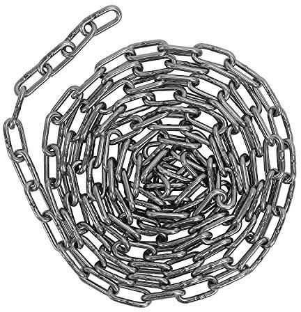 POFET Chaîne de levage en acier inoxydable 304 de 5 m, convient pour chaîne d'ancrage, garde-corps, chaîne balançoire, chaîne pour animaux domestiques, suspension de vêtements (2 mm)
