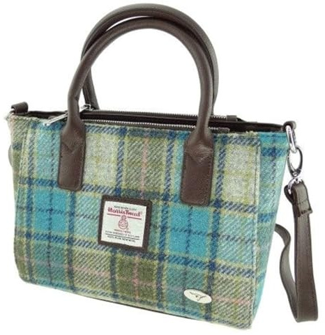 Glen Appin Damen Harris Tweed Kleine Tragetasche Brora, Türkis