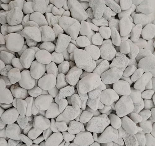 BERNARDELLI - Ciottoli Bianco Marmo Carrara (15/25 mm) per arredo di esterni, vasi e fiorere - Sacco da 25 kg
