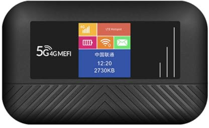 WiFi 4G LTE Amplificador de Señal Enrutador | 3000mAh | Pantalla LCD Color 1,44 | 150 Mbps | para hasta 10 Usuarios | Adaptador de Red 3G/4G | Módem MiFi Hotspot Móvil